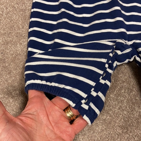 M&S mark and spencer navy striped one pc summer romper Uk size 2/3 - Picture 3 of 8